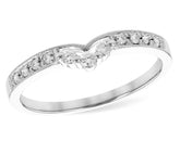 14K White Gold Diamond Band Enhancer-size 7.25